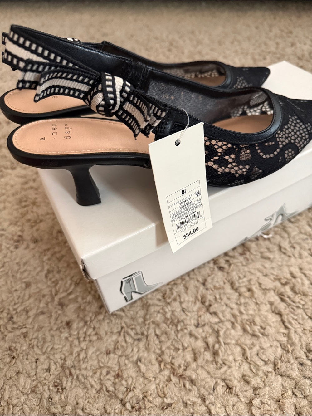 A New Day, black Milan heels 8.5 - Picture 7 of 8